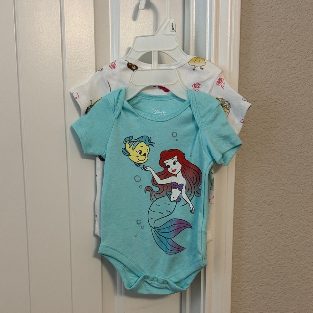 Disney Blue and White Ariel Bodysuit Set